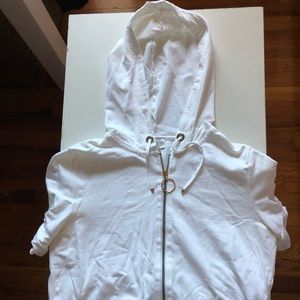 White cropped jacket LOFT